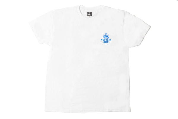 Camiseta Algodón Morales Box Boxing Lovers Blanca/Azul