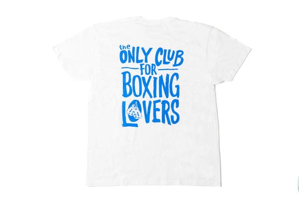 Camiseta Algodón Morales Box Boxing Lovers Blanca/Azul