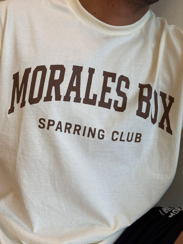 Camiseta Algodón Morales Box Sparring Day Hueso/Marrón