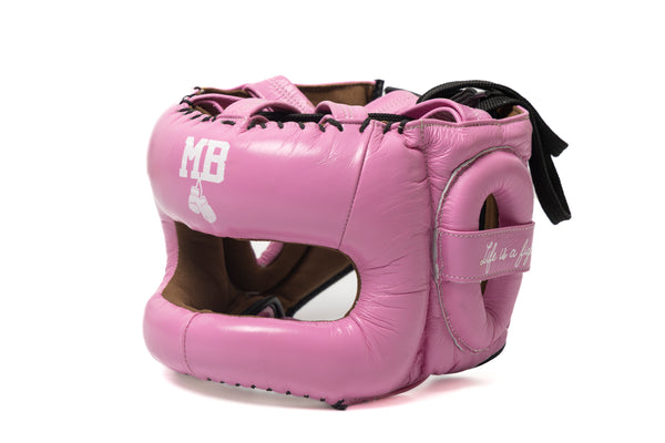 Casco de Boxeo Morales Box con Barra Rosa/Blanco