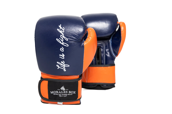Guante de Boxeo Morales Box Navy/Naranja