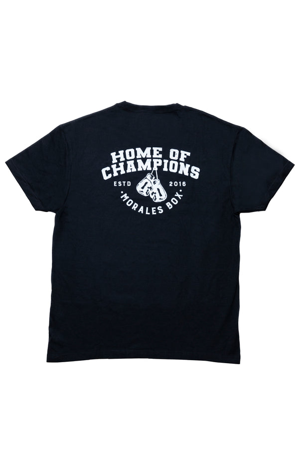 Camiseta Algodón Home of Champions Negra