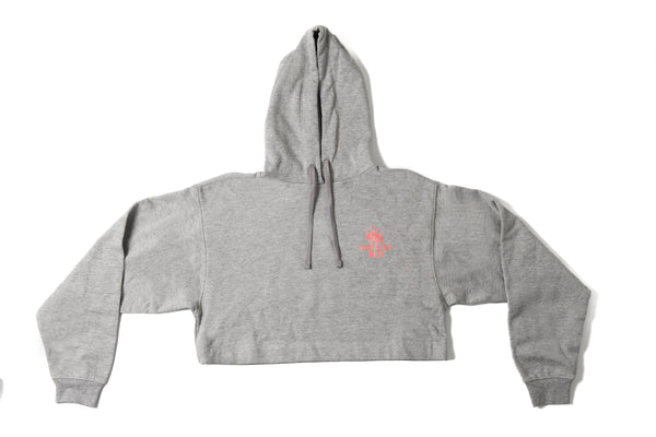 Sudadera Cropped con Capucha Morales Box Boxing Lovers Gris