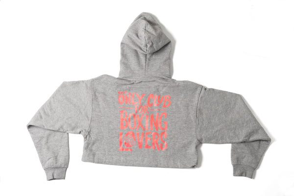 Sudadera Cropped con Capucha Morales Box Boxing Lovers Gris