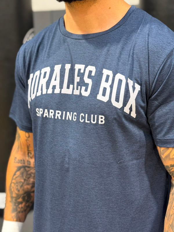 Camiseta Técnica Morales Box Sparring Day Azul/Blanco