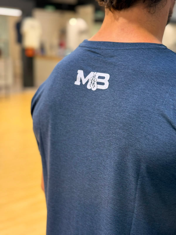 Camiseta Técnica Morales Box Sparring Day Azul/Blanco