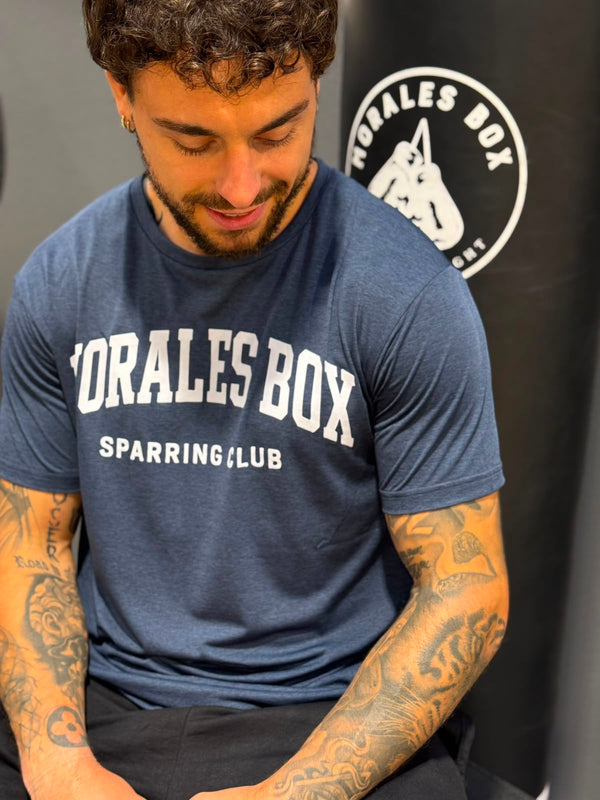 Camiseta Técnica Morales Box Sparring Day Azul/Blanco